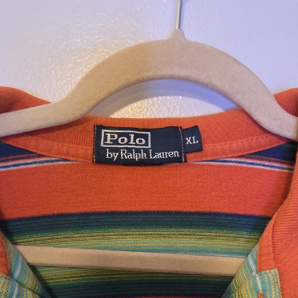Ralph Lauren Multicolor Striped Polo Shirt Men’s Classic Fit Casual - Picture 2 of 3